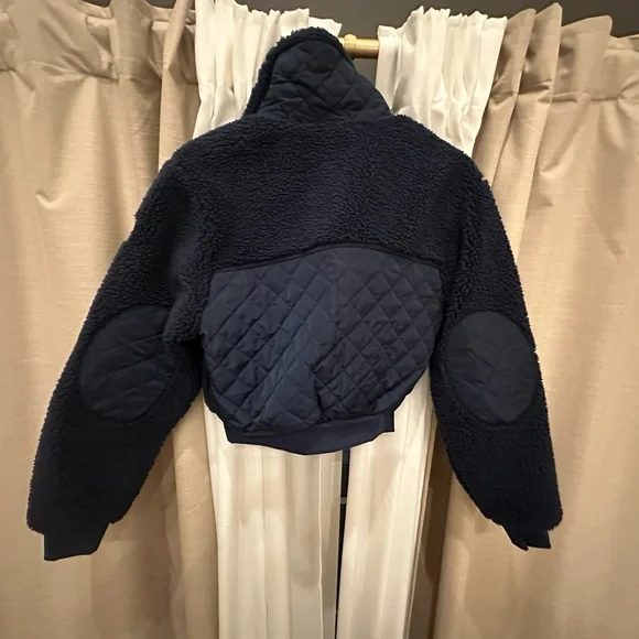 ALO Yoga NWT Women's Edge BomberJacket in Navy - Picture 12 of 13